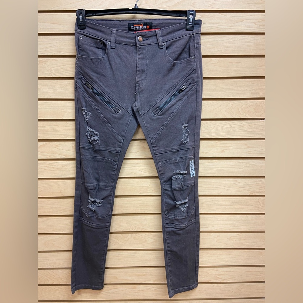 COPPER RIVET MEN FASHIONABLE JEANS SIZE 34 INSEAM 30
